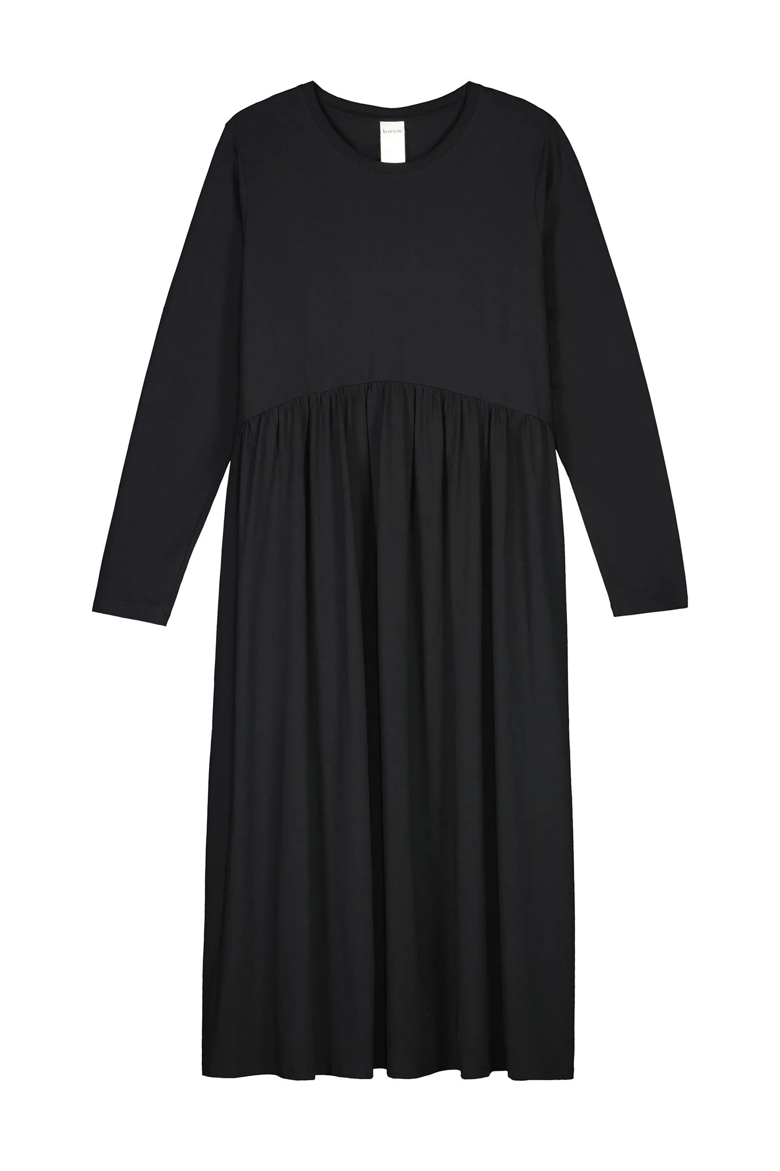 Long Sleeve Gather Dress sold by Kowtow
