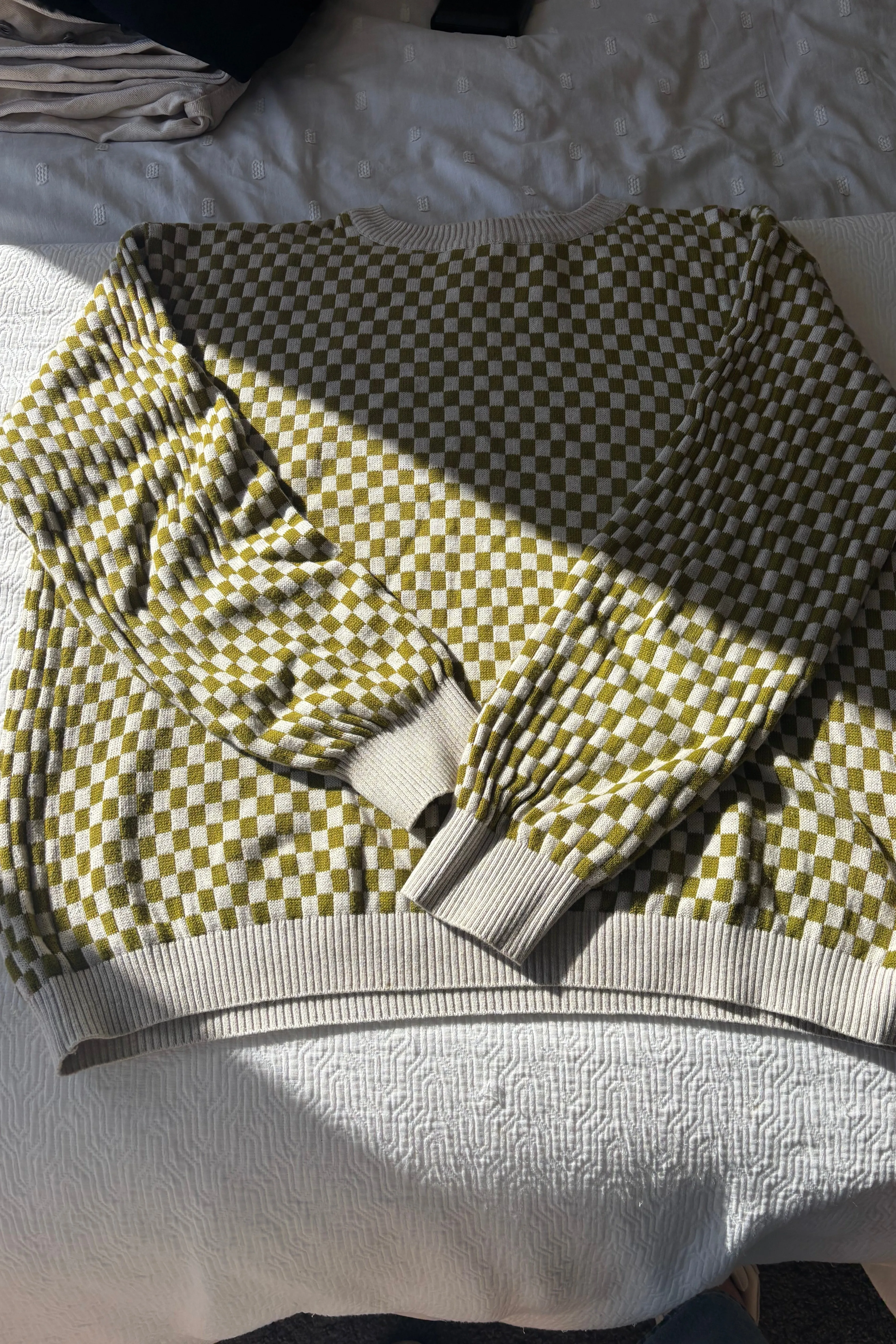 Checkerboard Knit Crew sold by Kowtow product image thumbnail 2