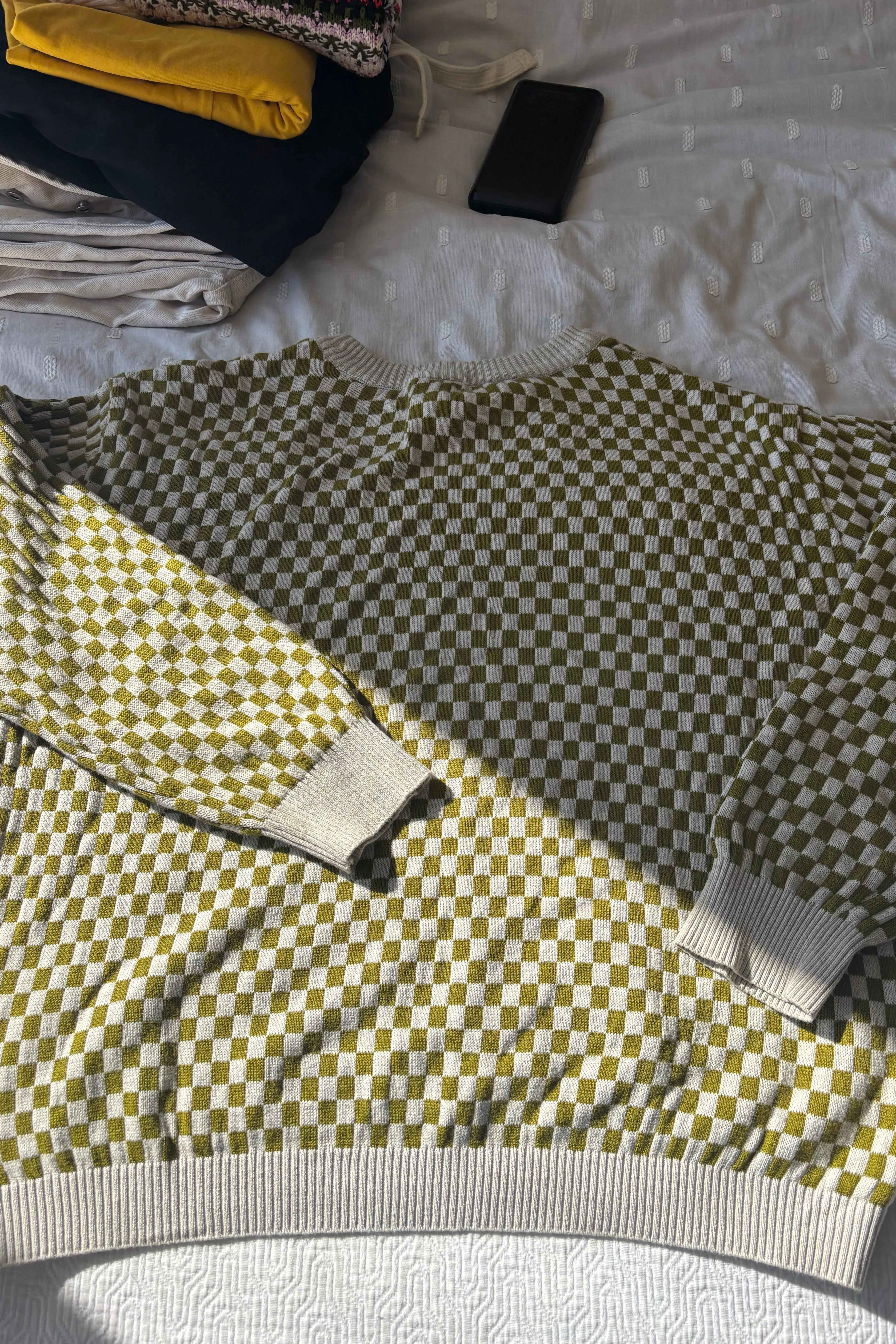 Checkerboard Knit Crew sold by Kowtow product image thumbnail 3