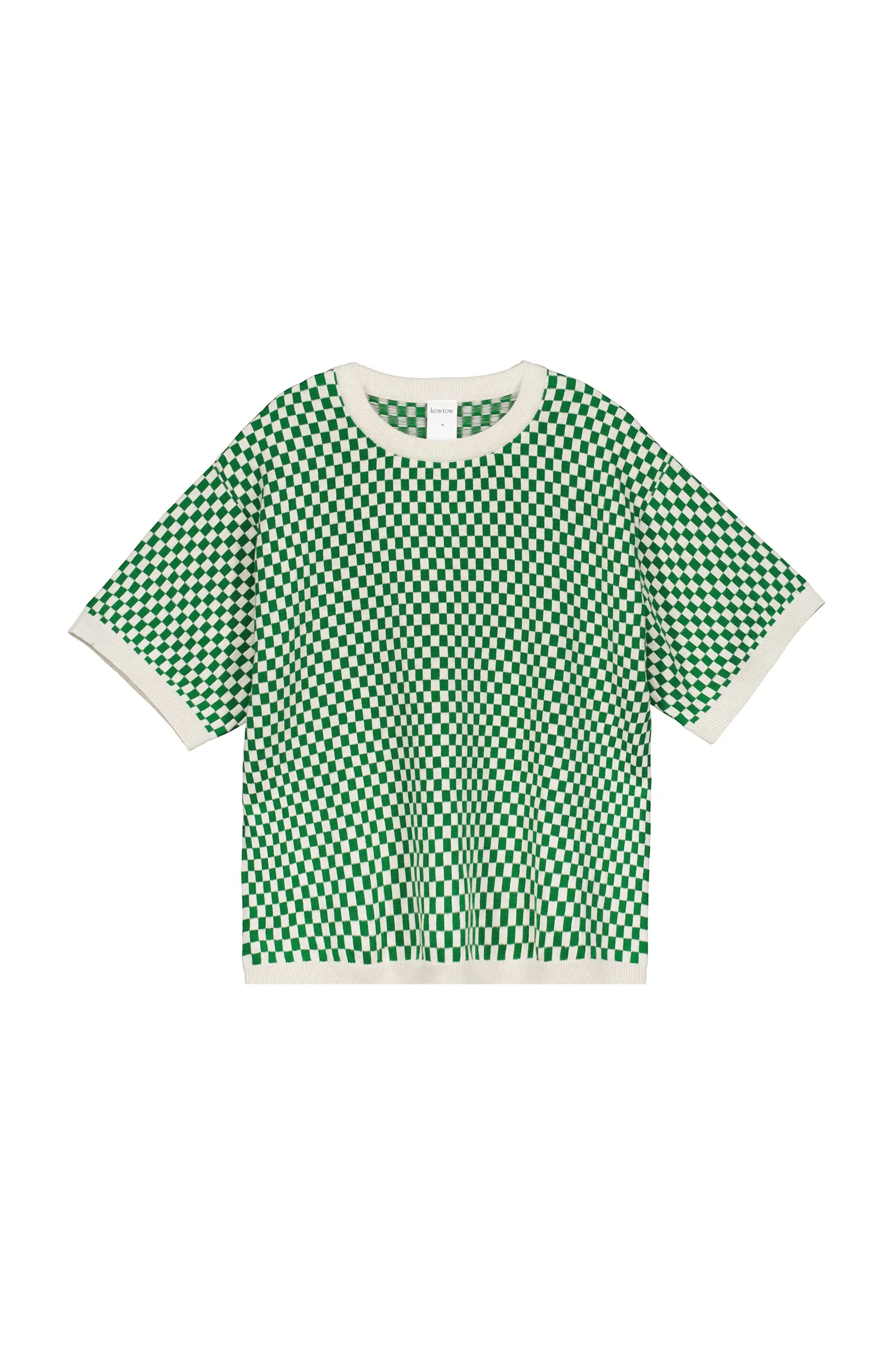 Checkerboard Knit Tee sold by Kowtow