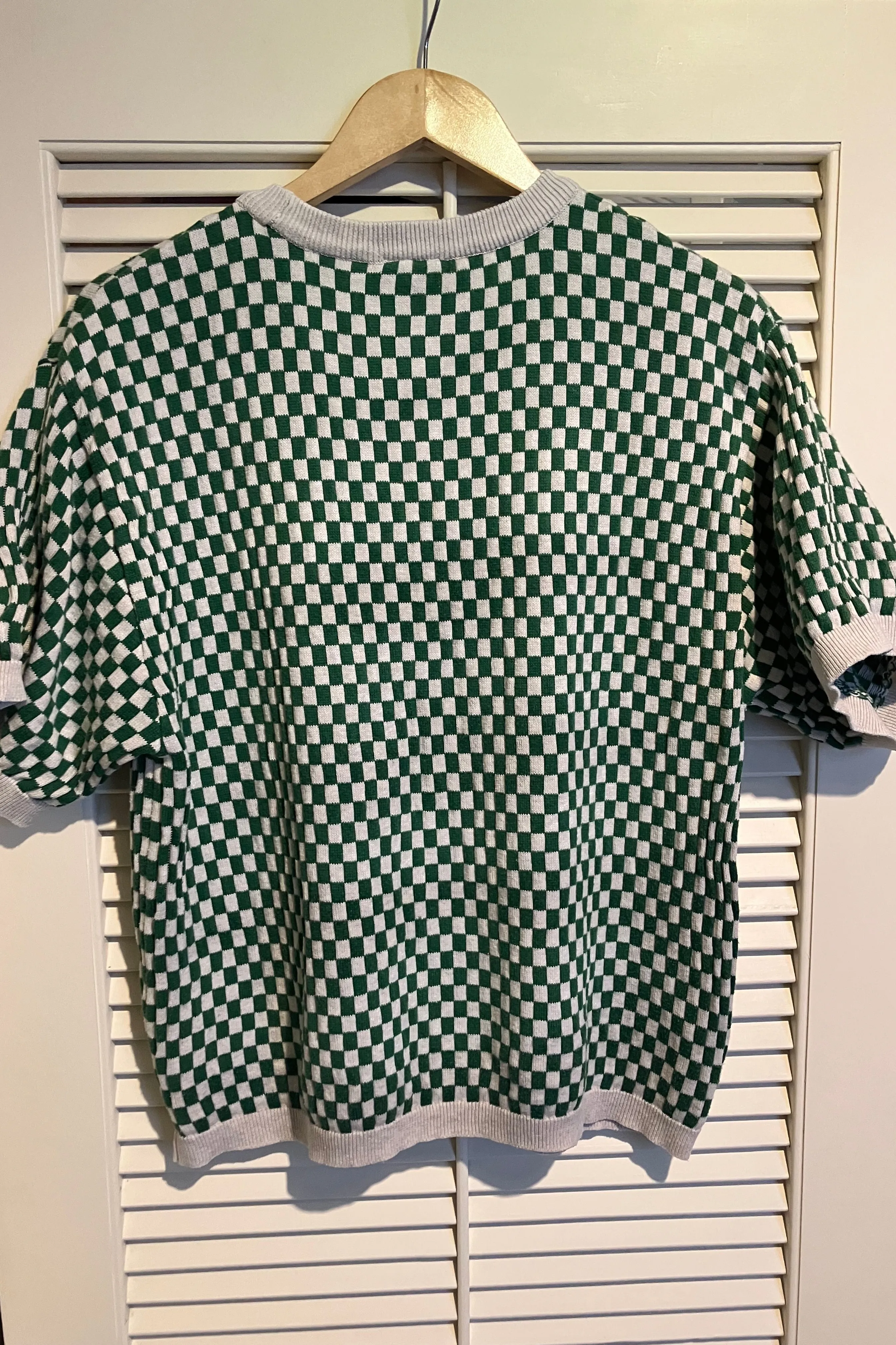 Checkerboard Knit Tee sold by Kowtow product image thumbnail 3