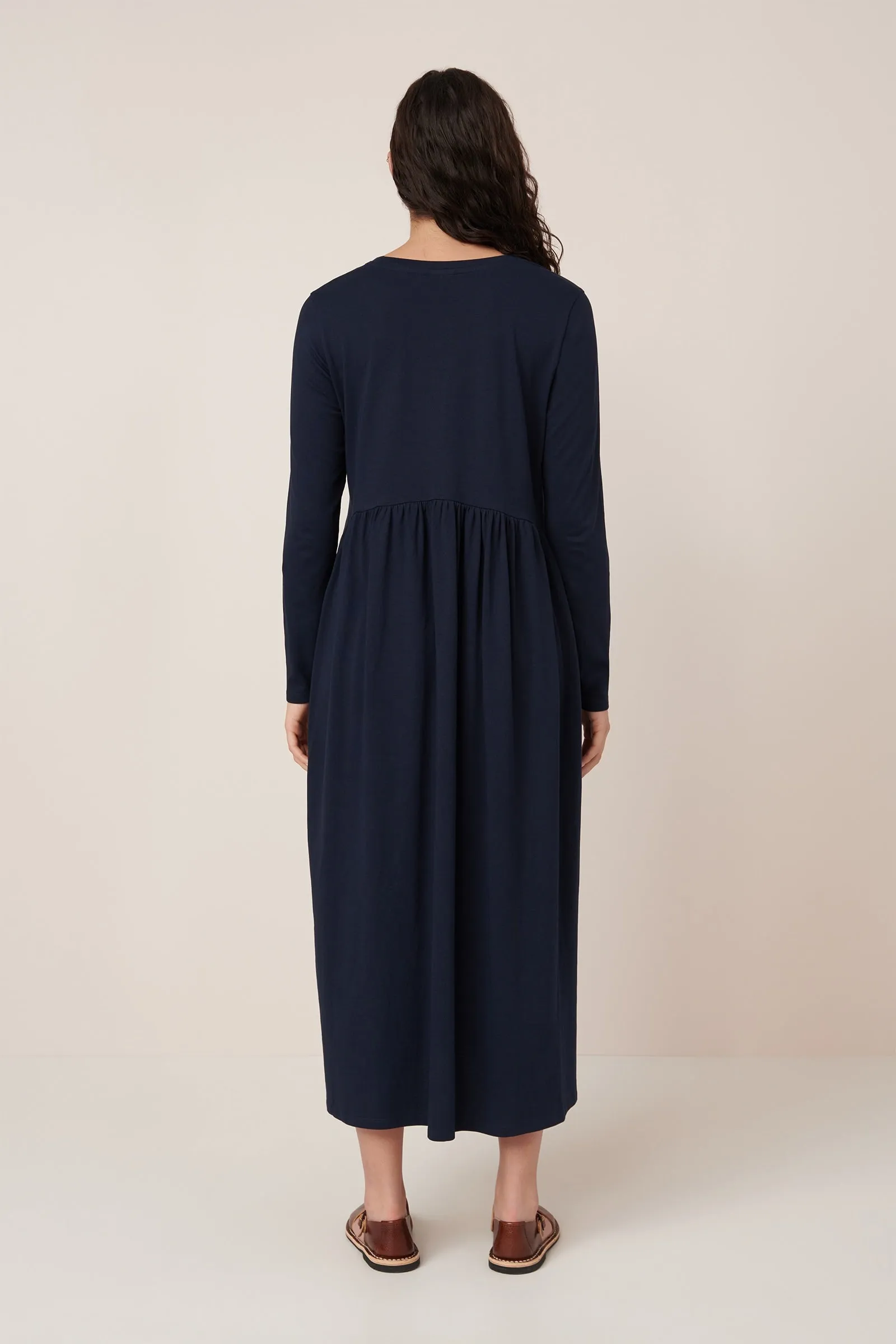 Long Sleeve Gather Dress sold by Kowtow product image thumbnail 4