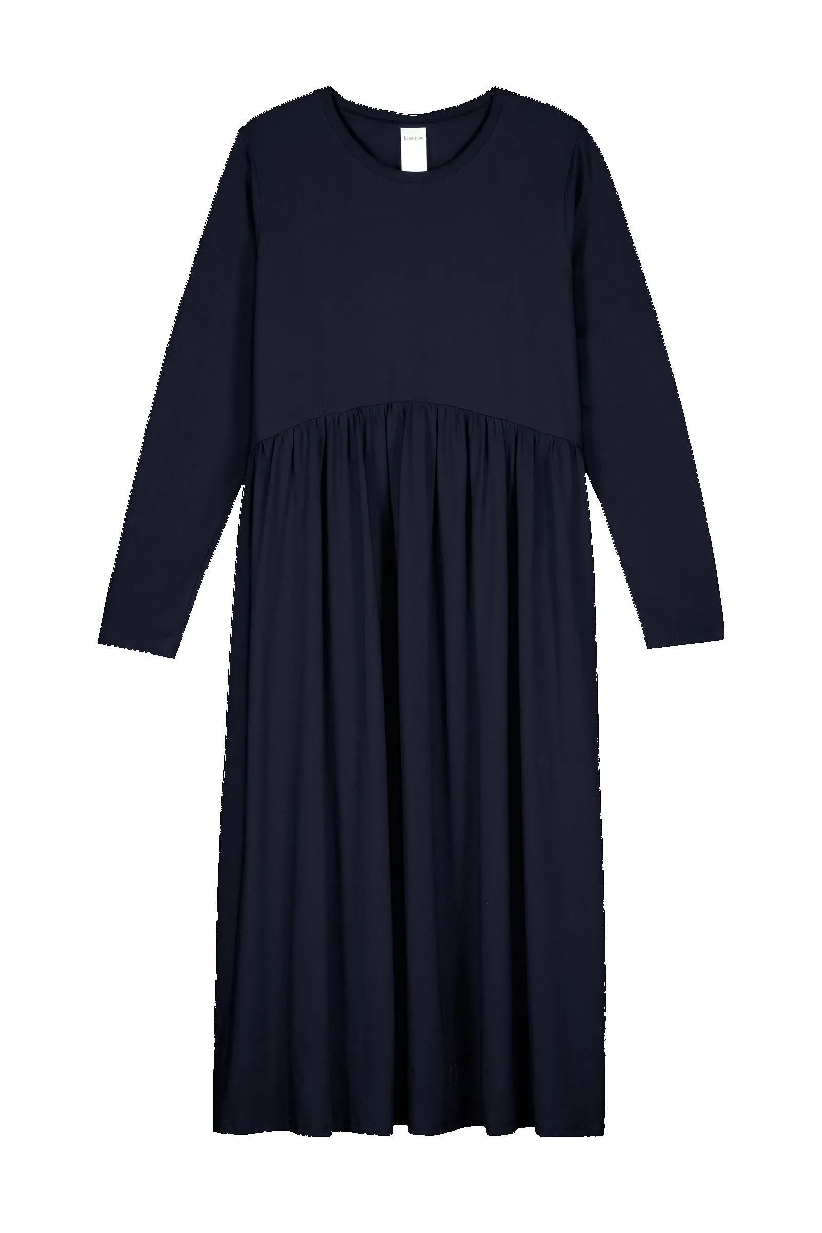 Long Sleeve Gather Dress sold by Kowtow product image thumbnail 5