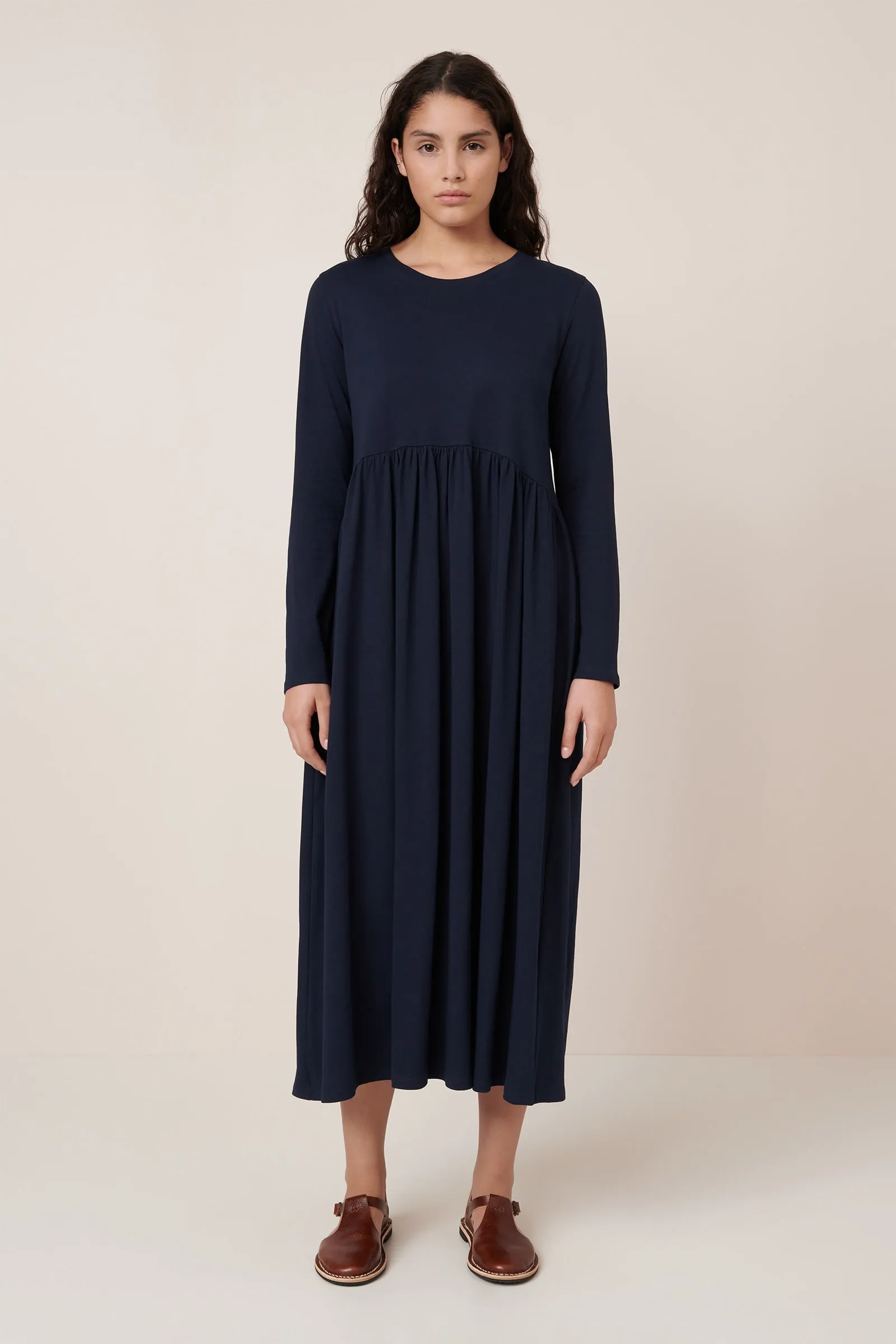 Long Sleeve Gather Dress sold by Kowtow