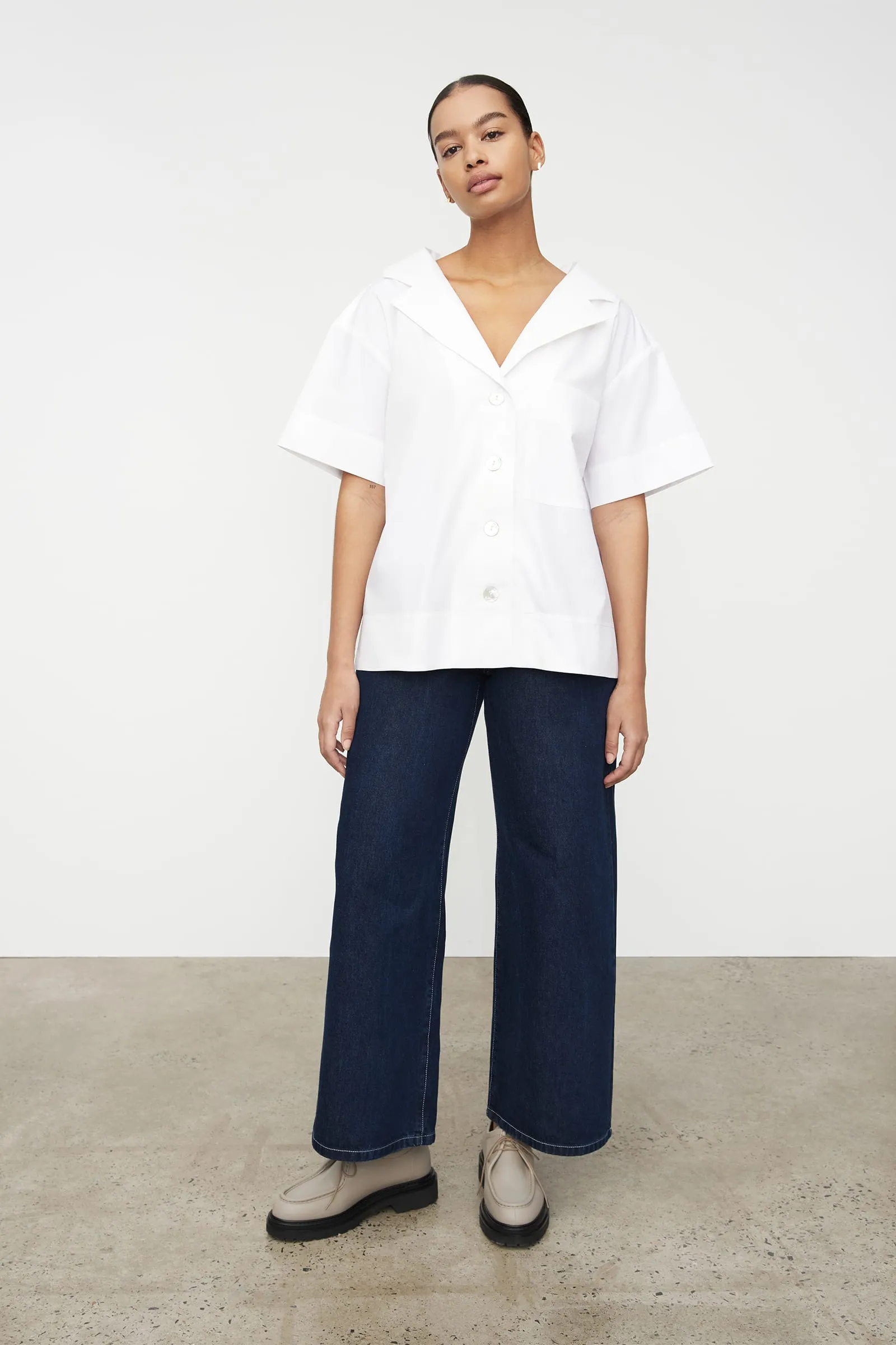 Seascape Shirt sold by Kowtow