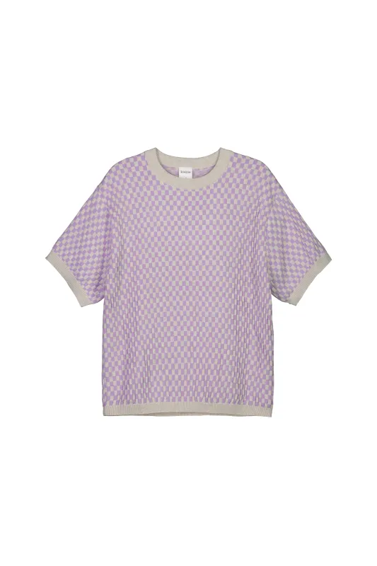 Checkerboard Knit Tee sold by Kowtow
