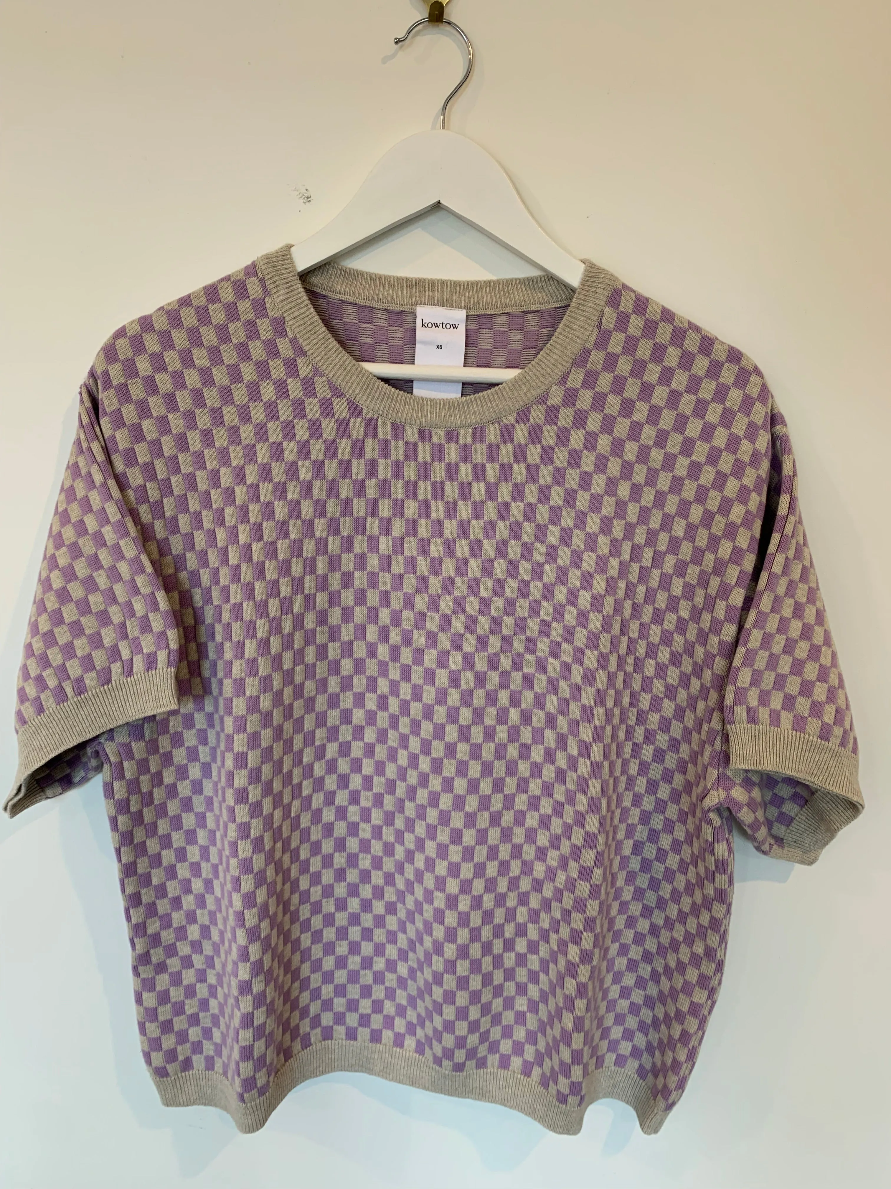 Checkerboard Knit Tee sold by Kowtow product image thumbnail 2