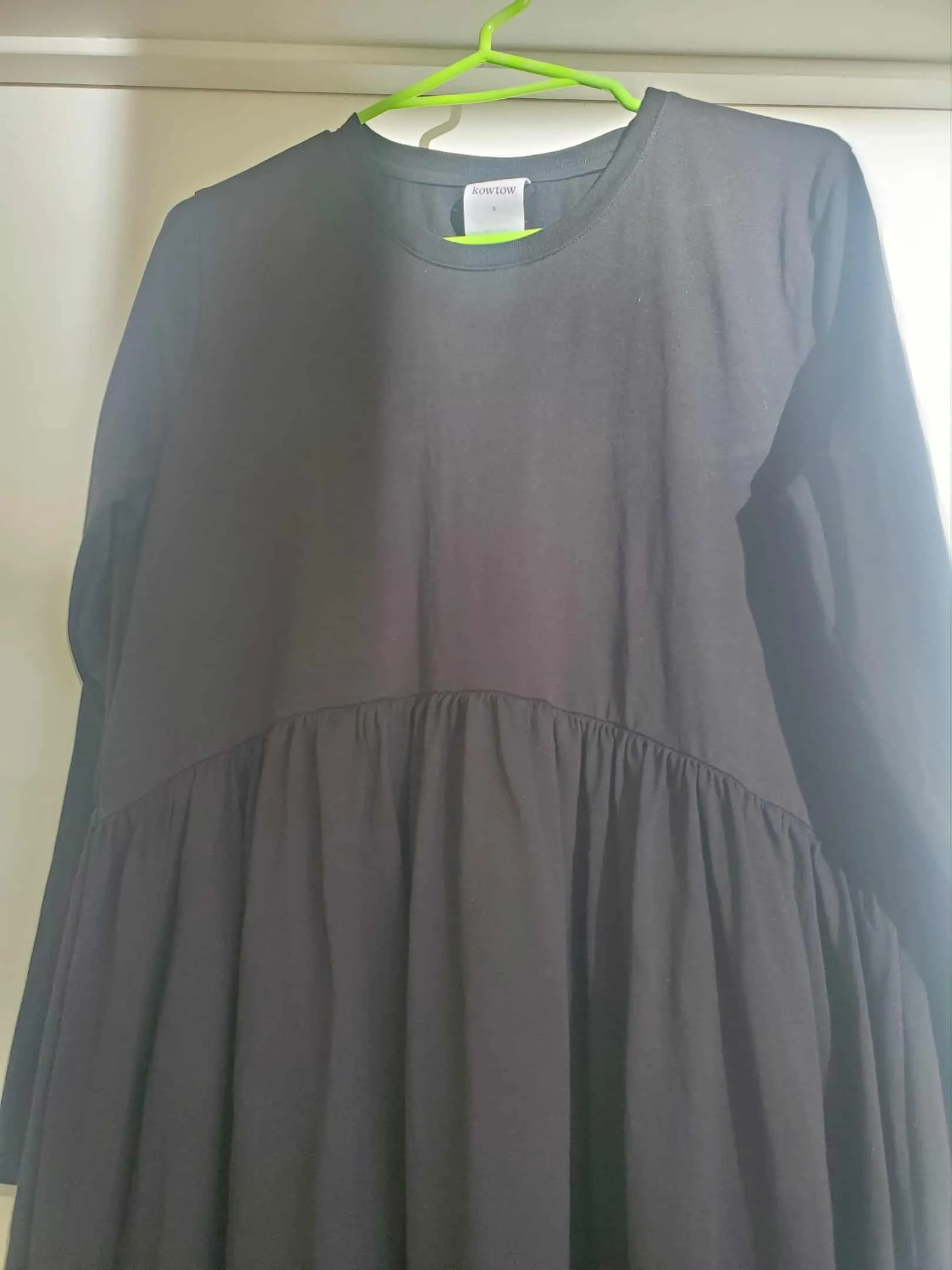 Long Sleeve Gather Dress sold by Kowtow product image thumbnail 4