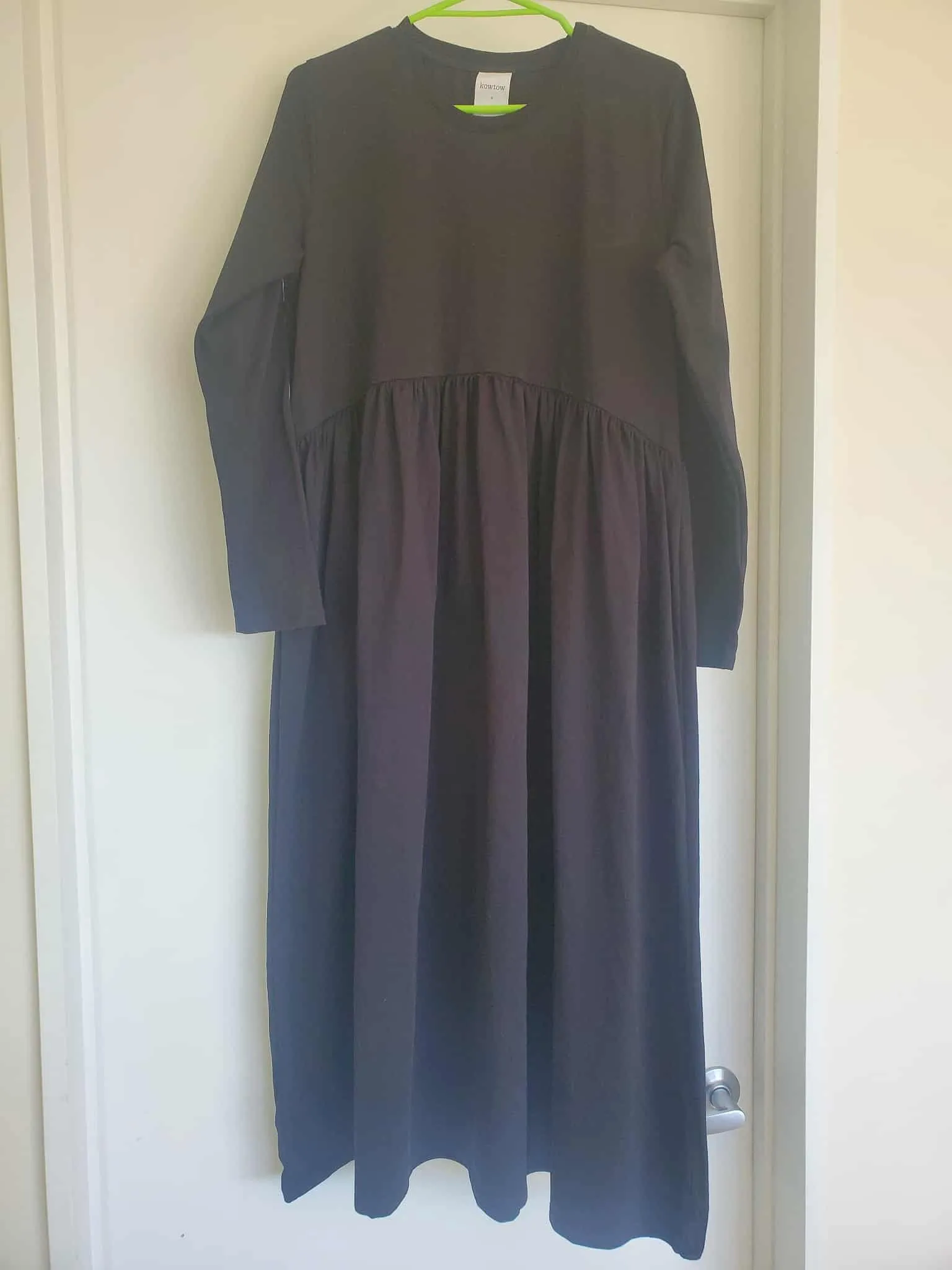 Long Sleeve Gather Dress sold by Kowtow product image thumbnail 2