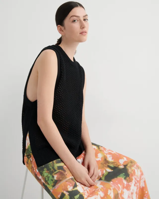 Pointelle Vest sold by Kowtow
