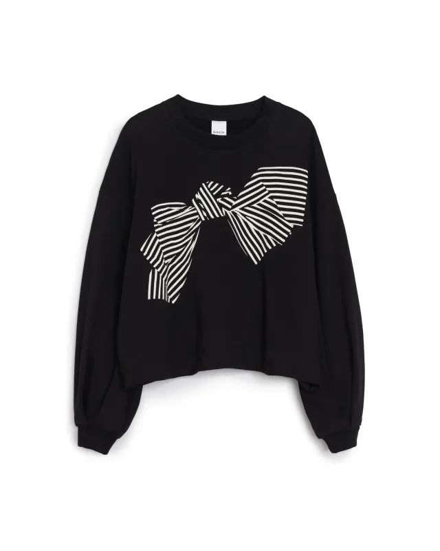 Bow Print Sweater made by Kowtow