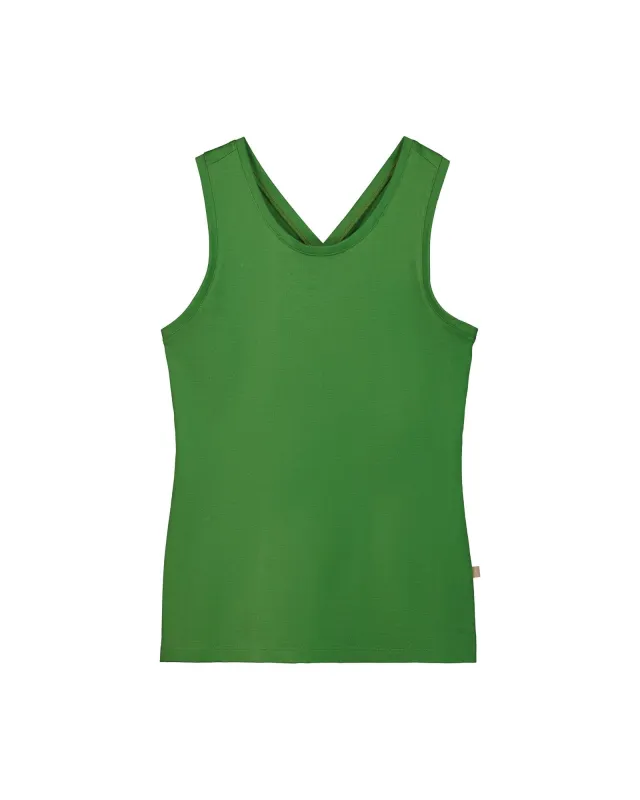 Cross Back Singlet made by Kowtow