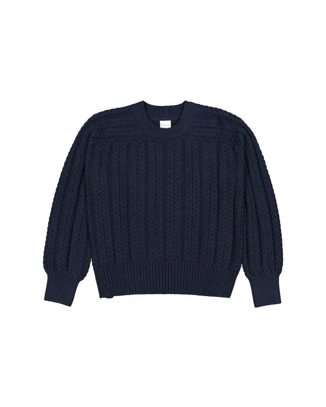 Cable Sweater made by Kowtow