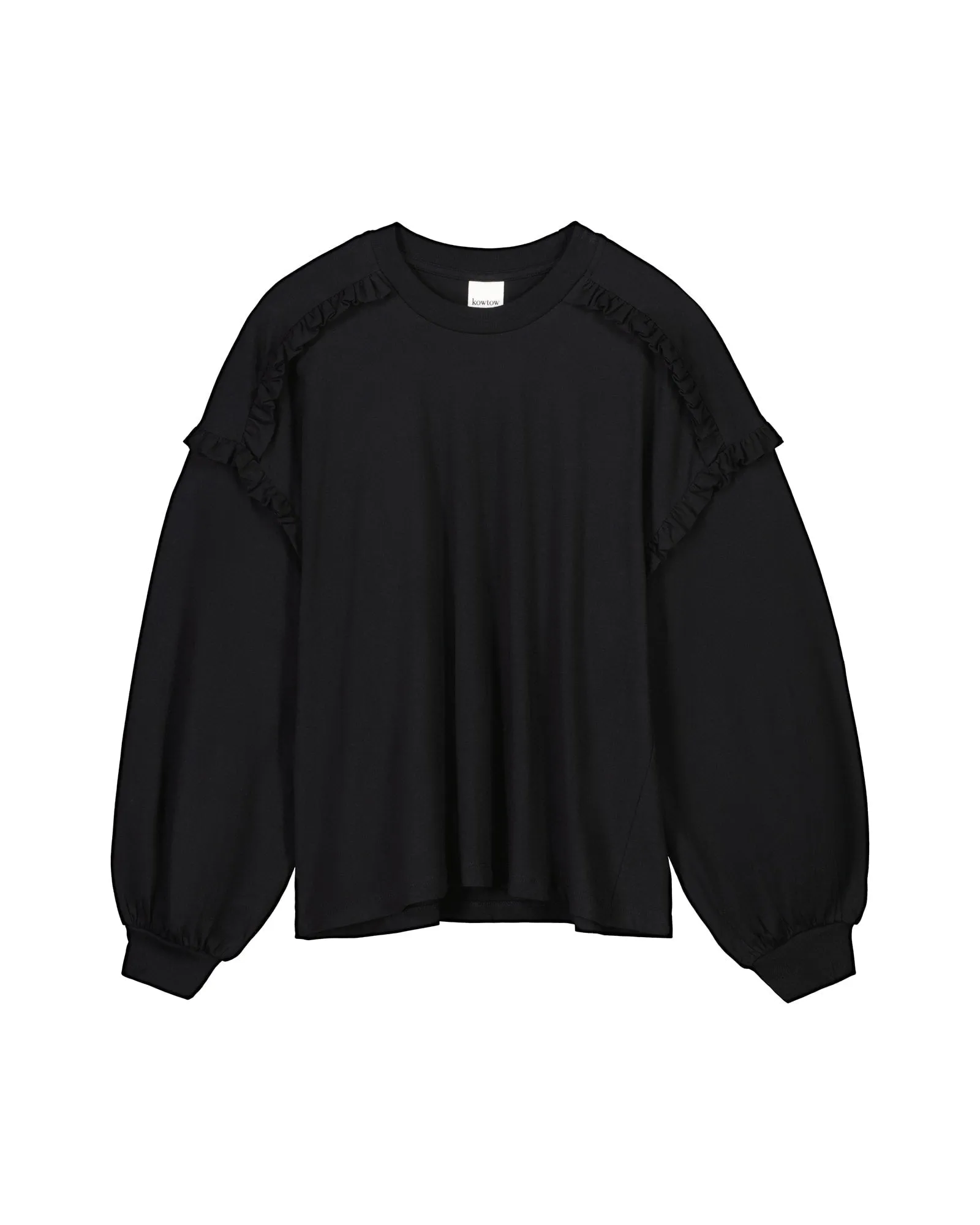 Frill Long Sleeve Top sold by Kowtow