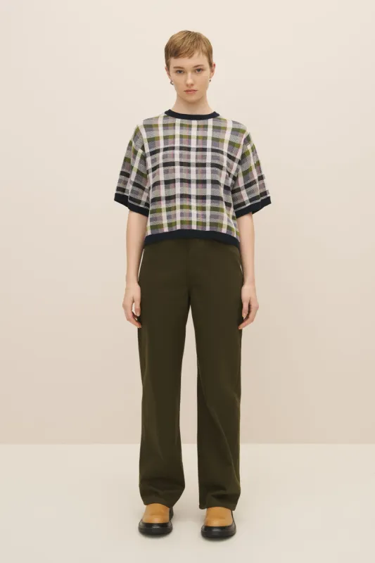 Tartan Tee made by Kowtow