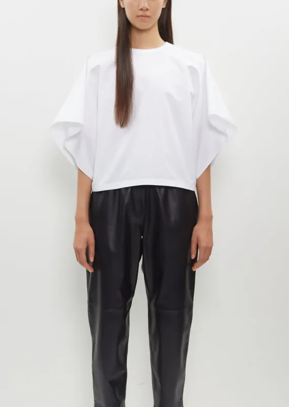 Tenley Draped Top — White sold by La Garconne