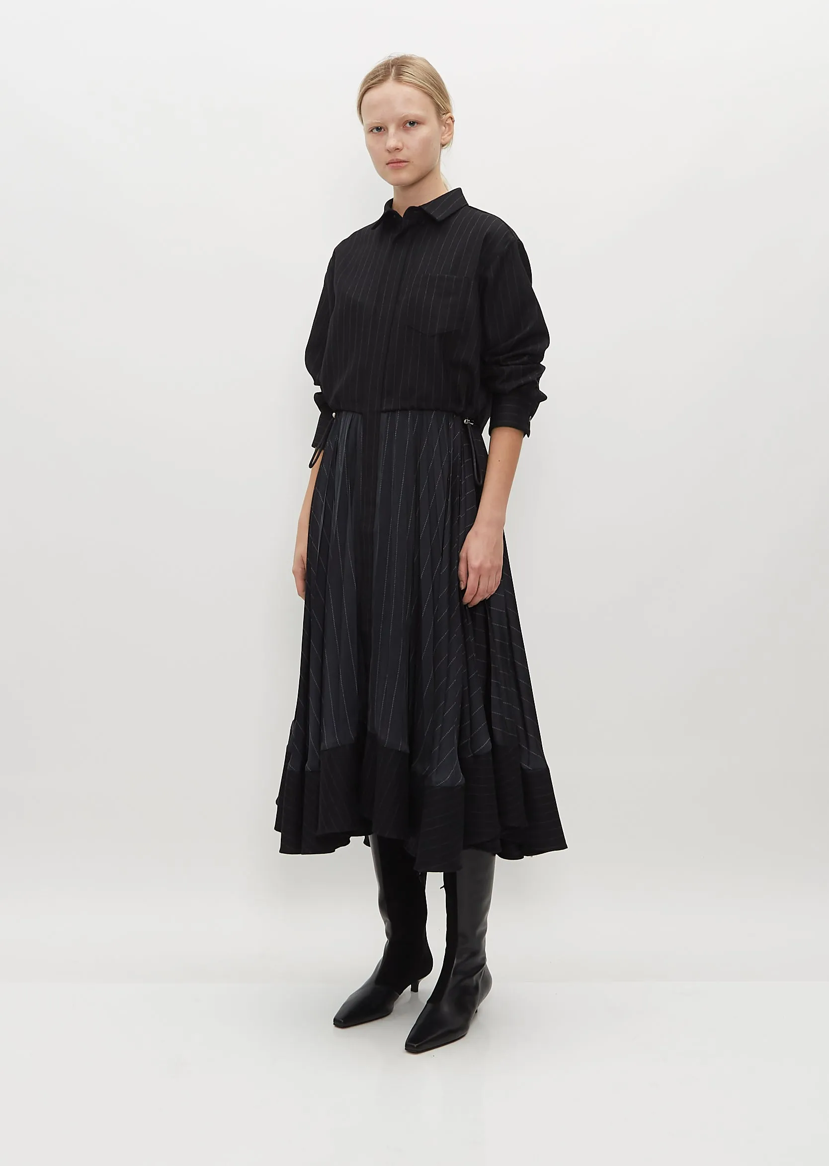 Chalk Stripe Dress sold by La Garconne product image thumbnail 4