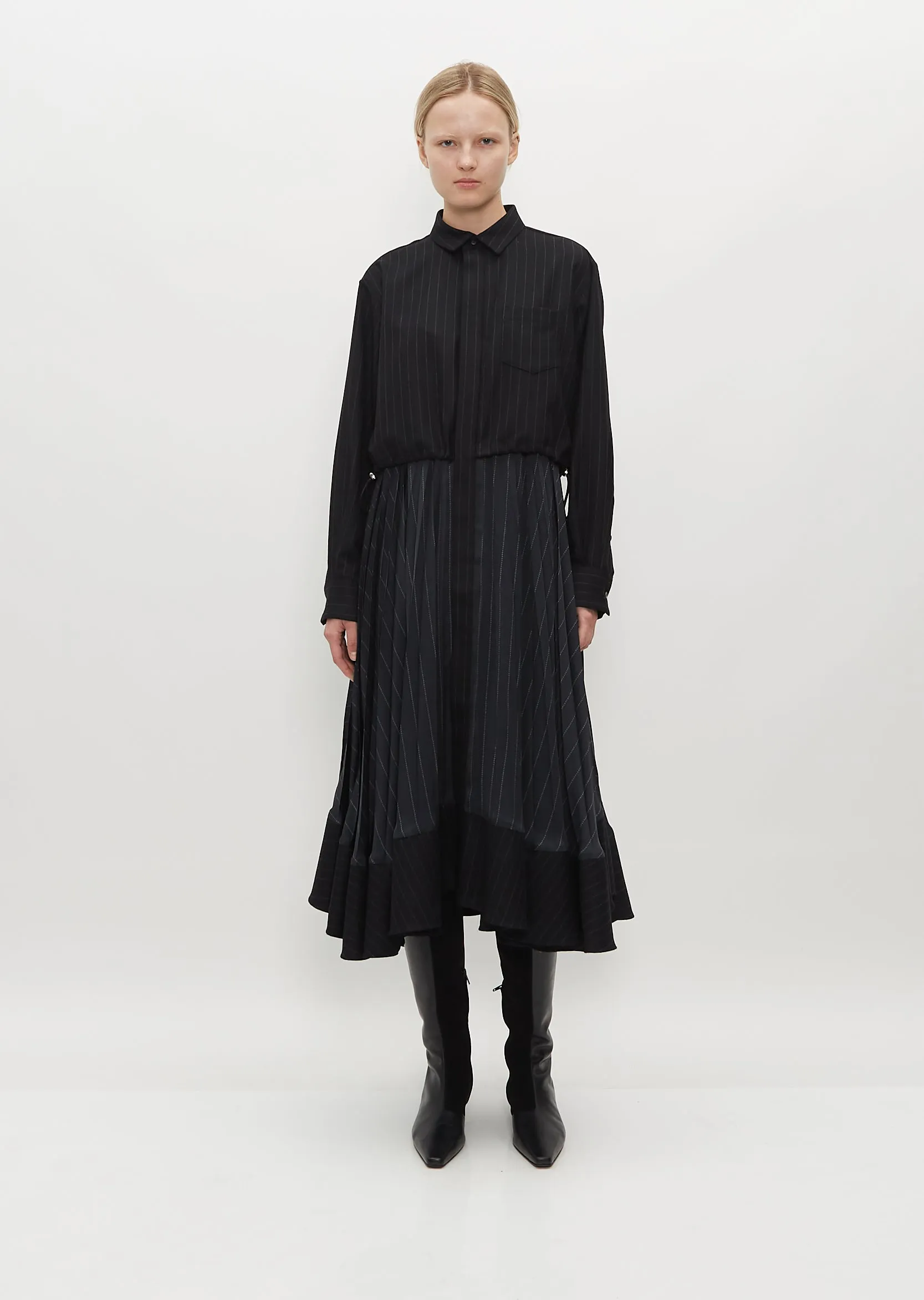 Chalk Stripe Dress sold by La Garconne