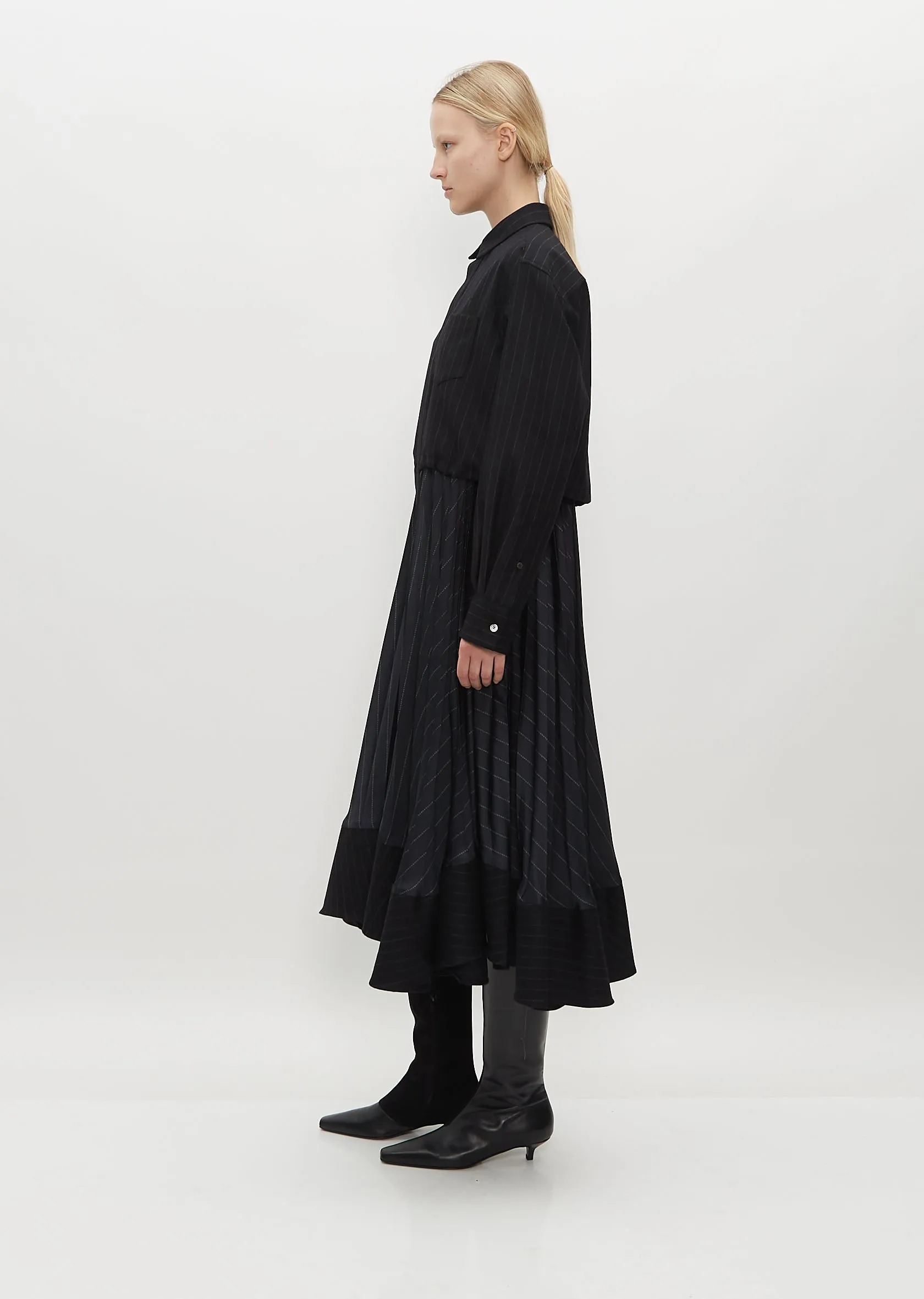 Chalk Stripe Dress sold by La Garconne product image thumbnail 2