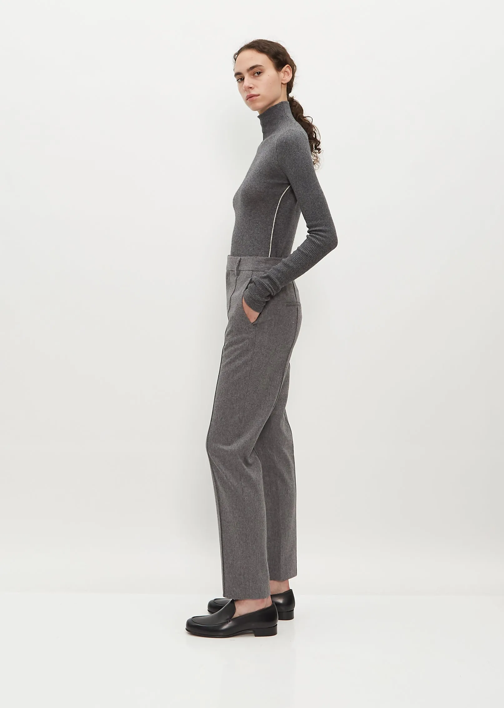 Pintuck Wool & Cashmere Trouser sold by La Garconne product image thumbnail 2