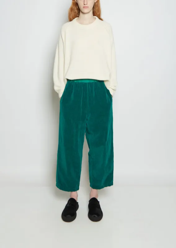 Tobba Cotton & Linen Velvet Worker Trouser sold by La Garconne