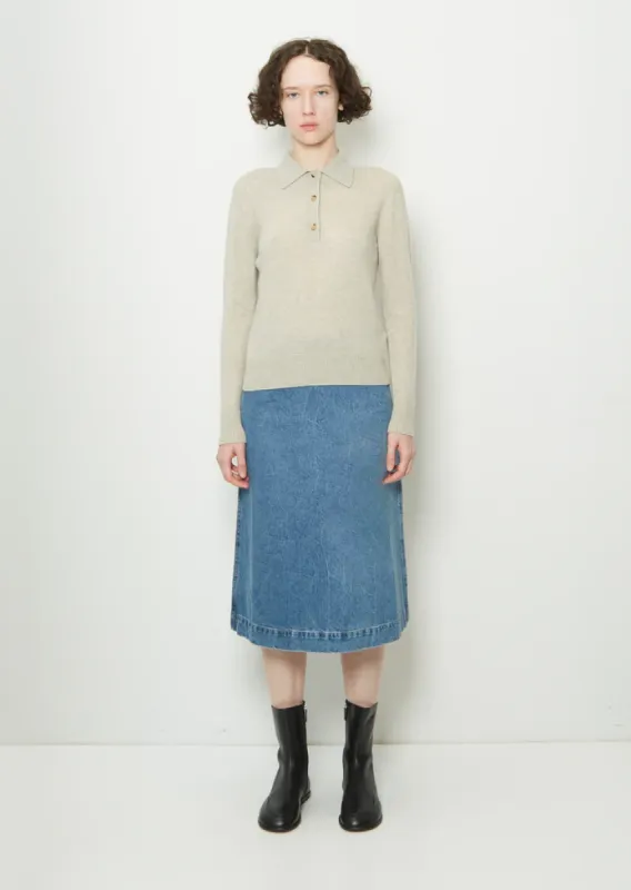 Cashmere Polo Sweater sold by La Garconne