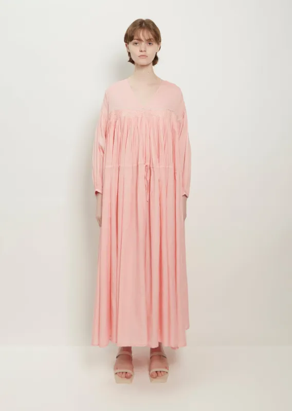 Kaila Handwoven Cotton Voile Poet Maxi Dress sold by La Garconne