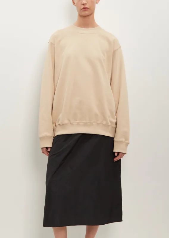 Tilt Cotton Sweatshirt — Nude sold by La Garconne