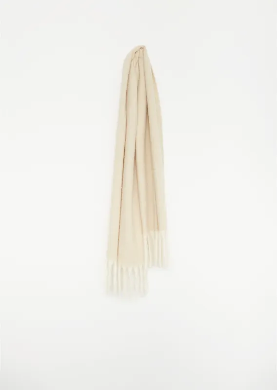 Alpaca Wool Scarf — Off White sold by La Garconne