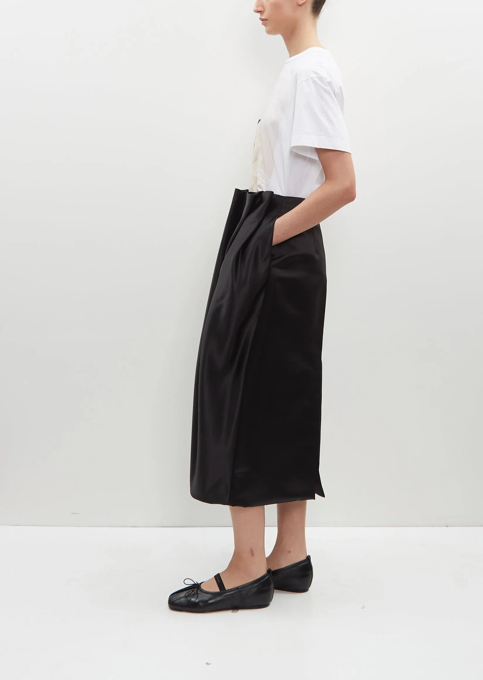 Pleated Waist Pencil Skirt sold by La Garconne product image thumbnail 2