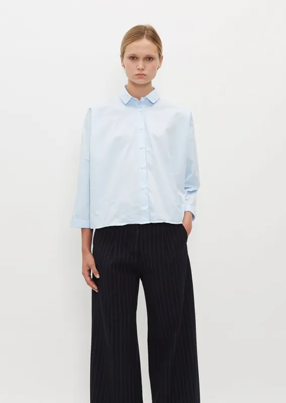 Short Overshirt — Light Blue sold by La Garconne