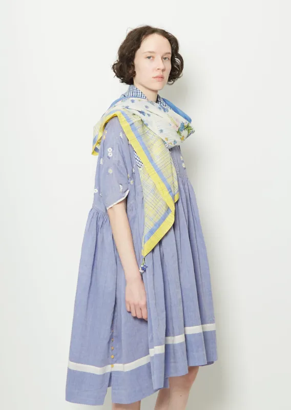 Cotton & Silk Patchwork Scarf sold by La Garconne