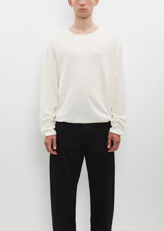 LS Relaxed Tee — Light Cream sold by La Garconne