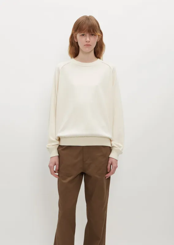 Knit Sweatshirt — Ivory sold by La Garconne