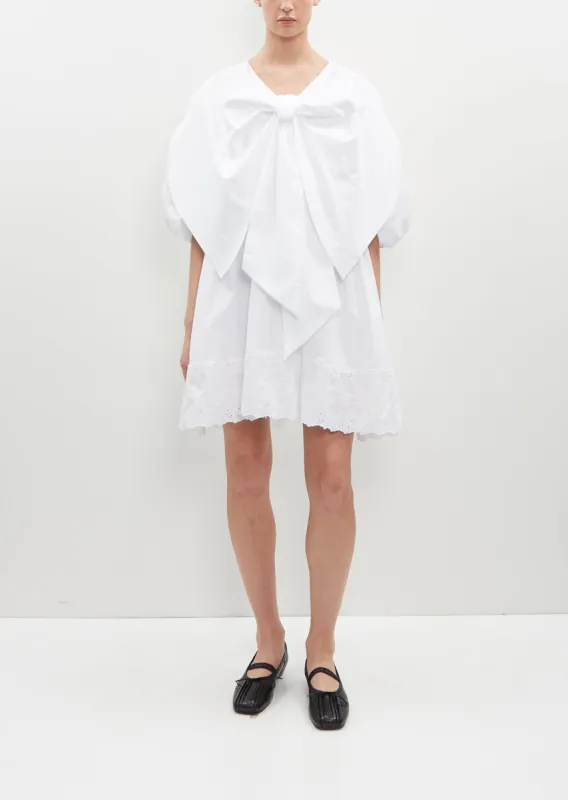 Front Bow Cotton Smock Dress sold by La Garconne