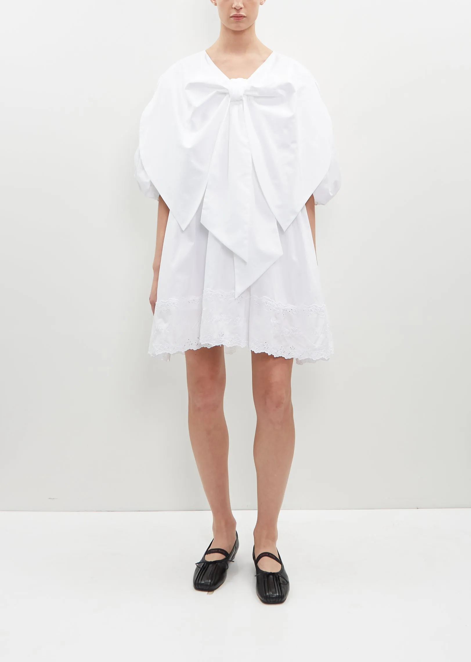 Front Bow Cotton Smock Dress sold by La Garconne