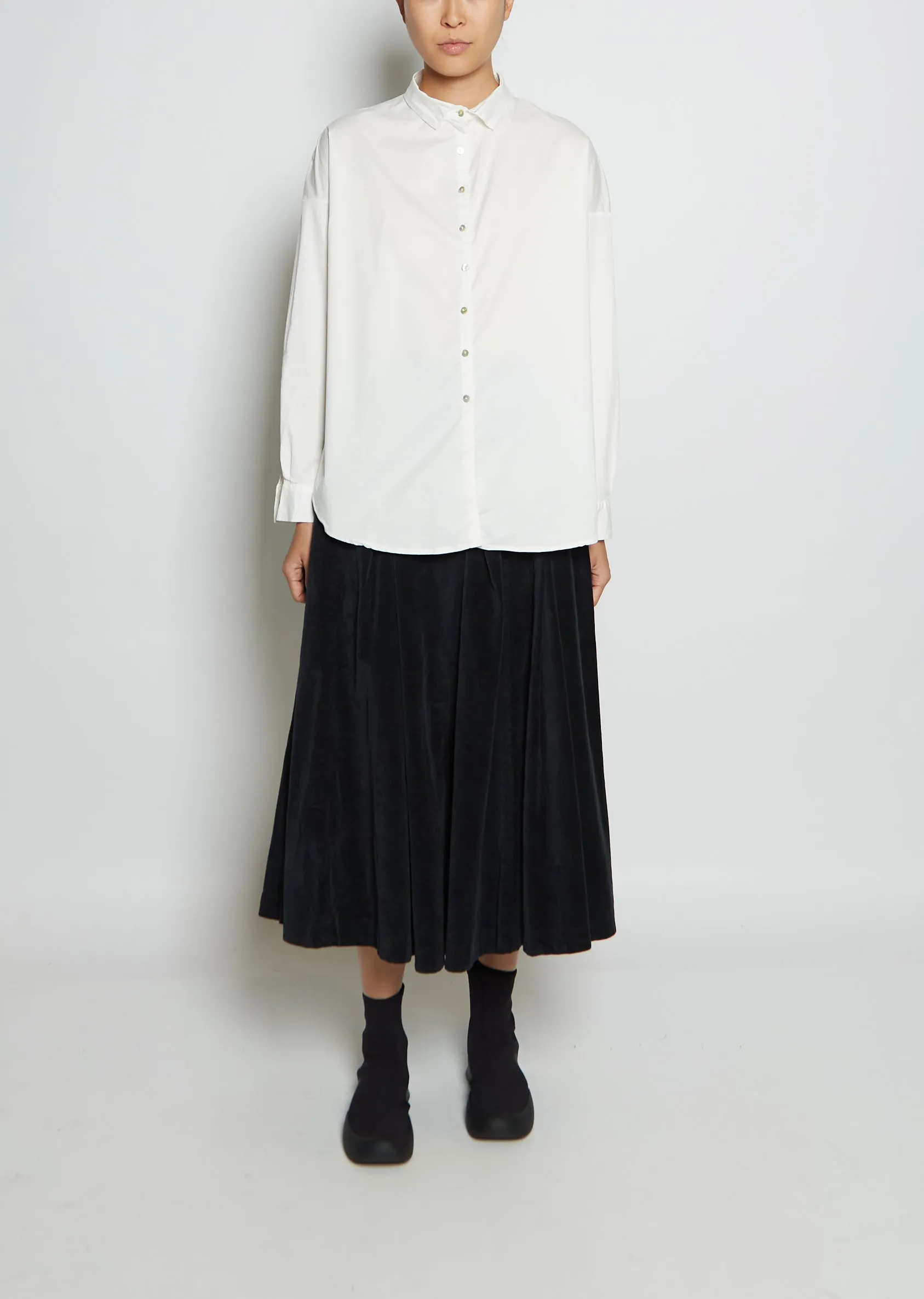 Cotton Short Collar Shirt TS — Milk sold by La Garconne