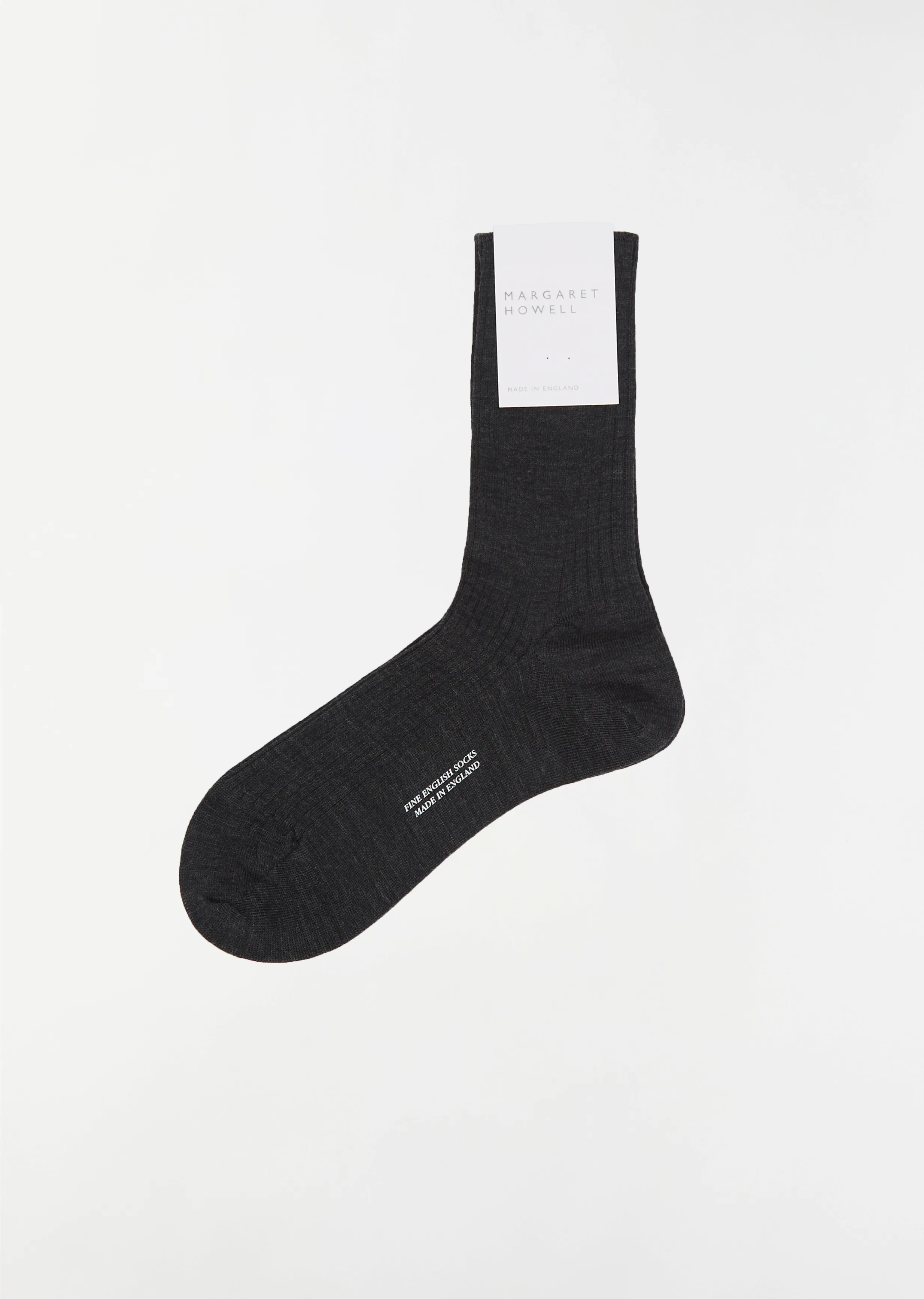 Full Rib Sock — Charcoal sold by La Garconne