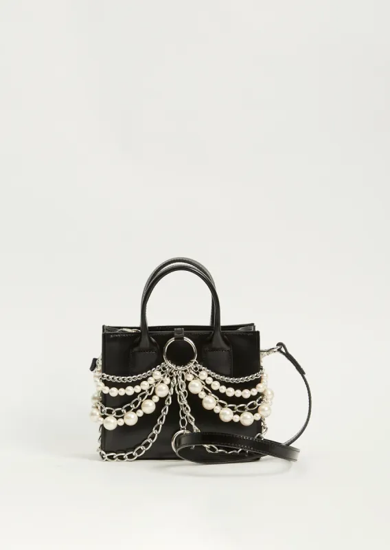 Pearl x Chain Top Handle Bag made by Junya Watanabe