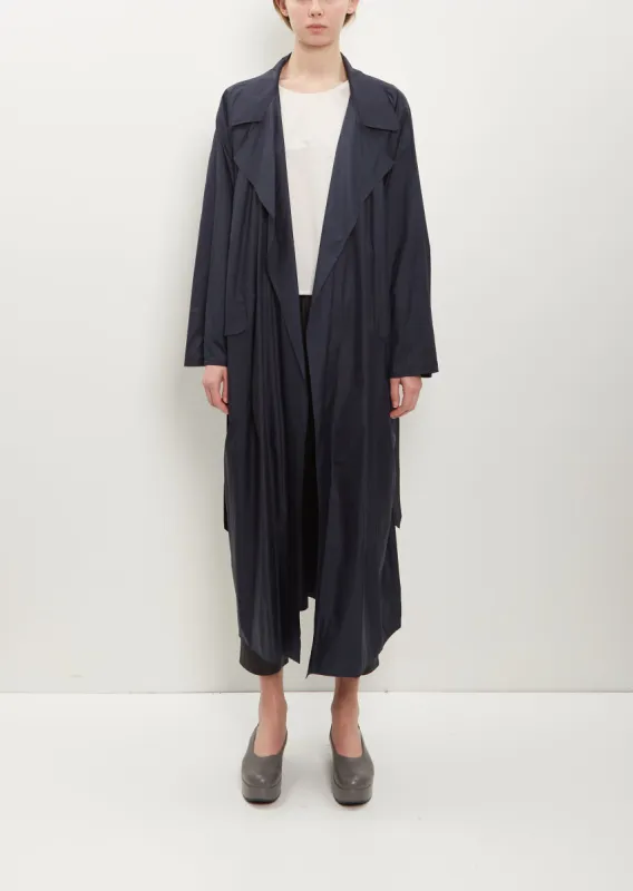 Nylon Oversized Trench Coat — Deep Blue sold by La Garconne
