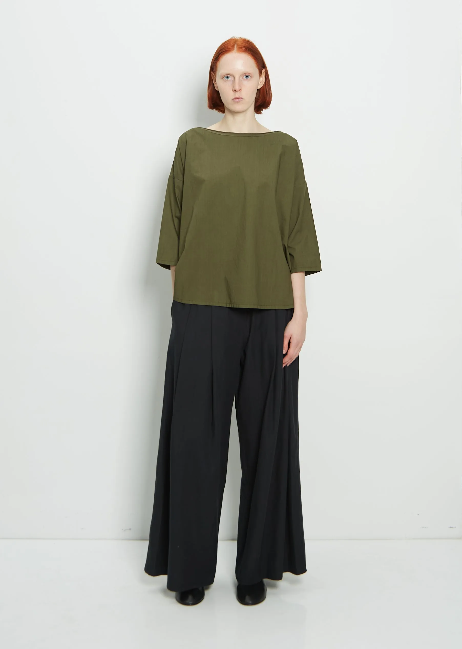 Cotton Luce Top — Olive sold by La Garconne