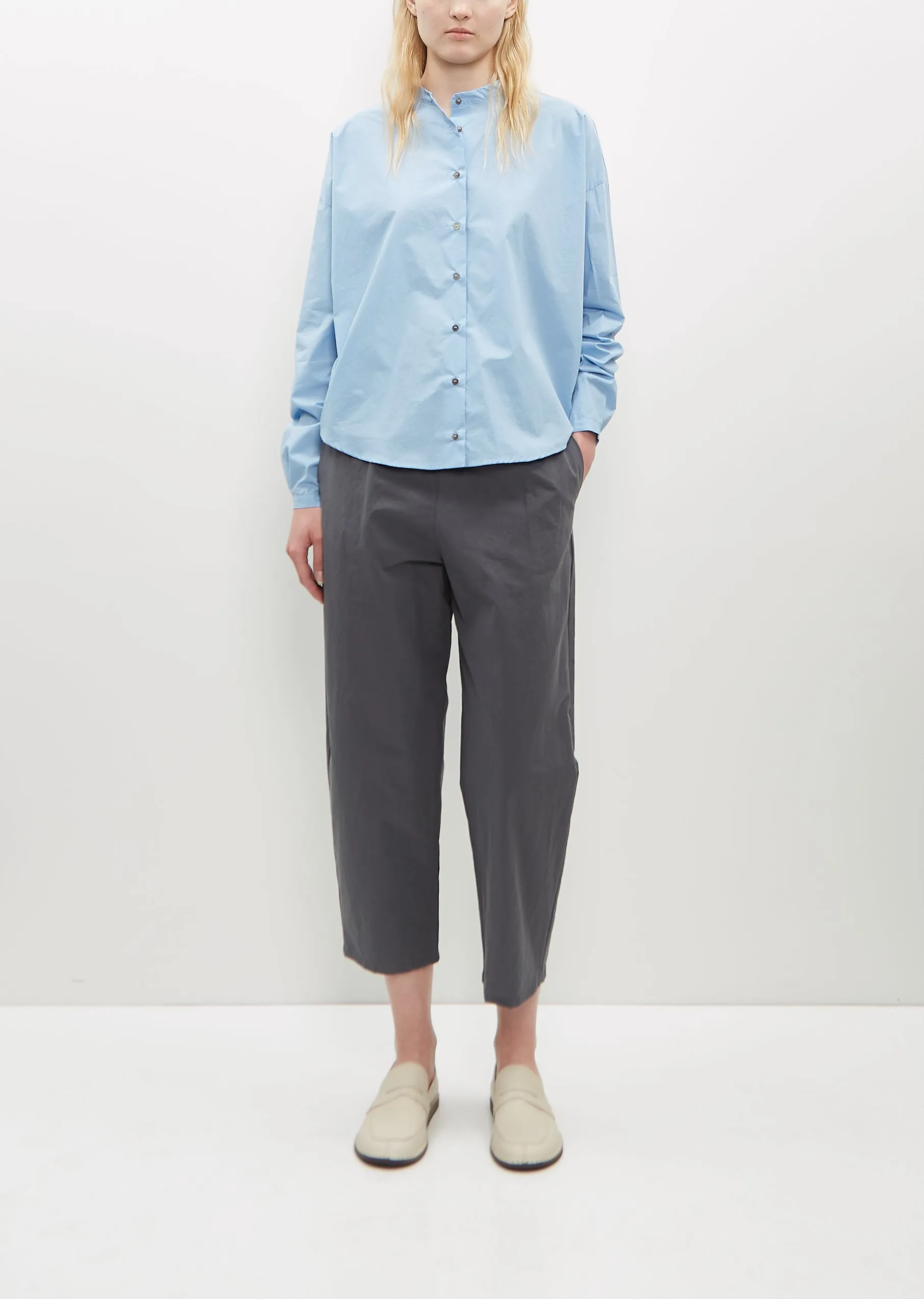 Cotton Cropped Tapered Pullon Pants sold by La Garconne