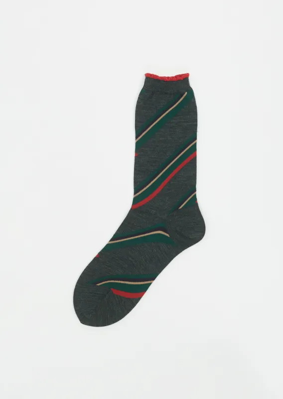 Reginmental Socks — Green sold by La Garconne