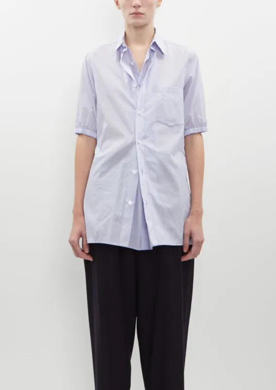 Double Front Striped Cotton Blouse sold by La Garconne