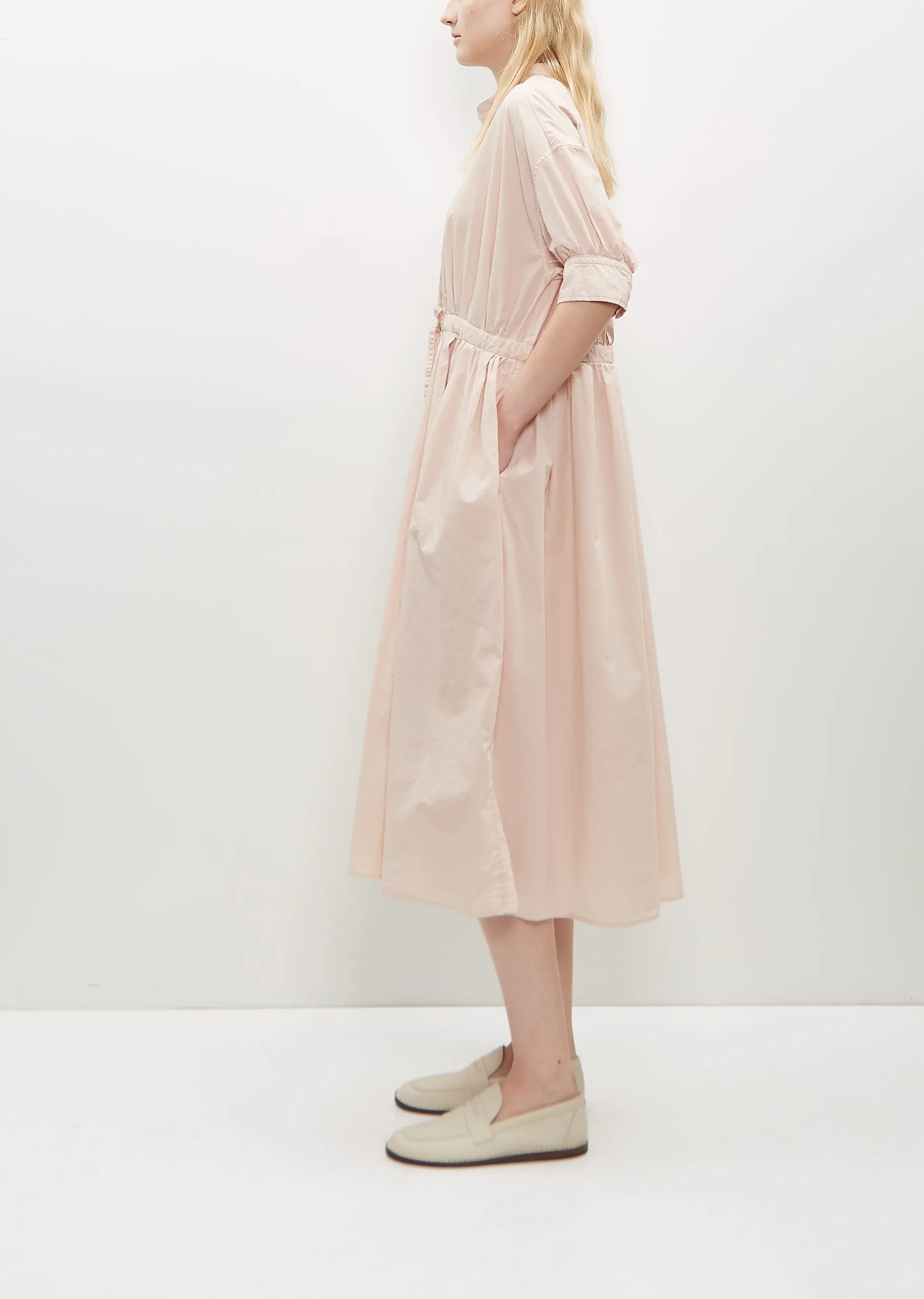 Half Bishop Sleeve String Dress — Smoke Pink sold by La Garconne product image thumbnail 2