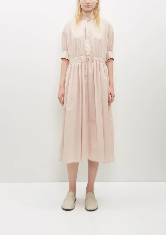 Half Bishop Sleeve String Dress — Smoke Pink sold by La Garconne
