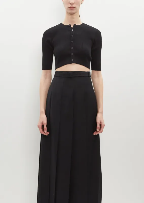 Giza Rib Knit Short Cardigan sold by La Garconne