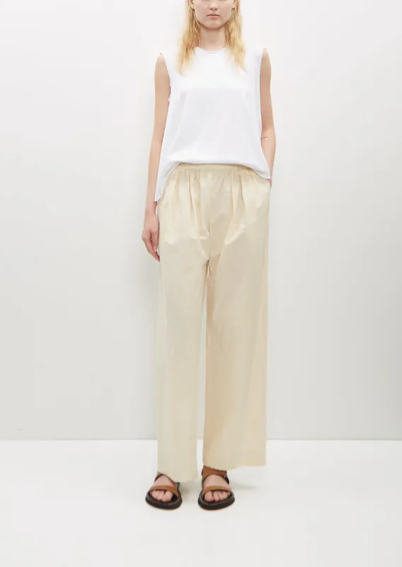 Cotton Gabardine Pullon Trousers sold by La Garconne