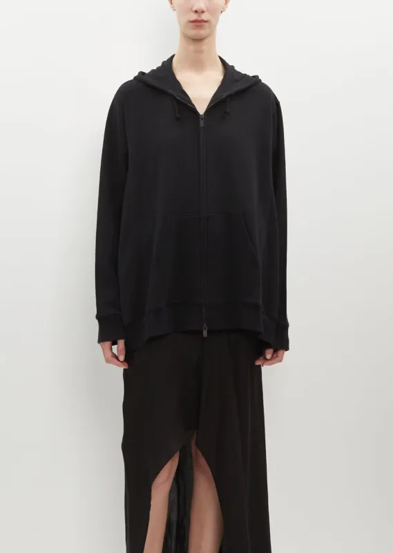 Cotton Zip-Up Hoodie Sweatshirt made by Yohji Yamamoto