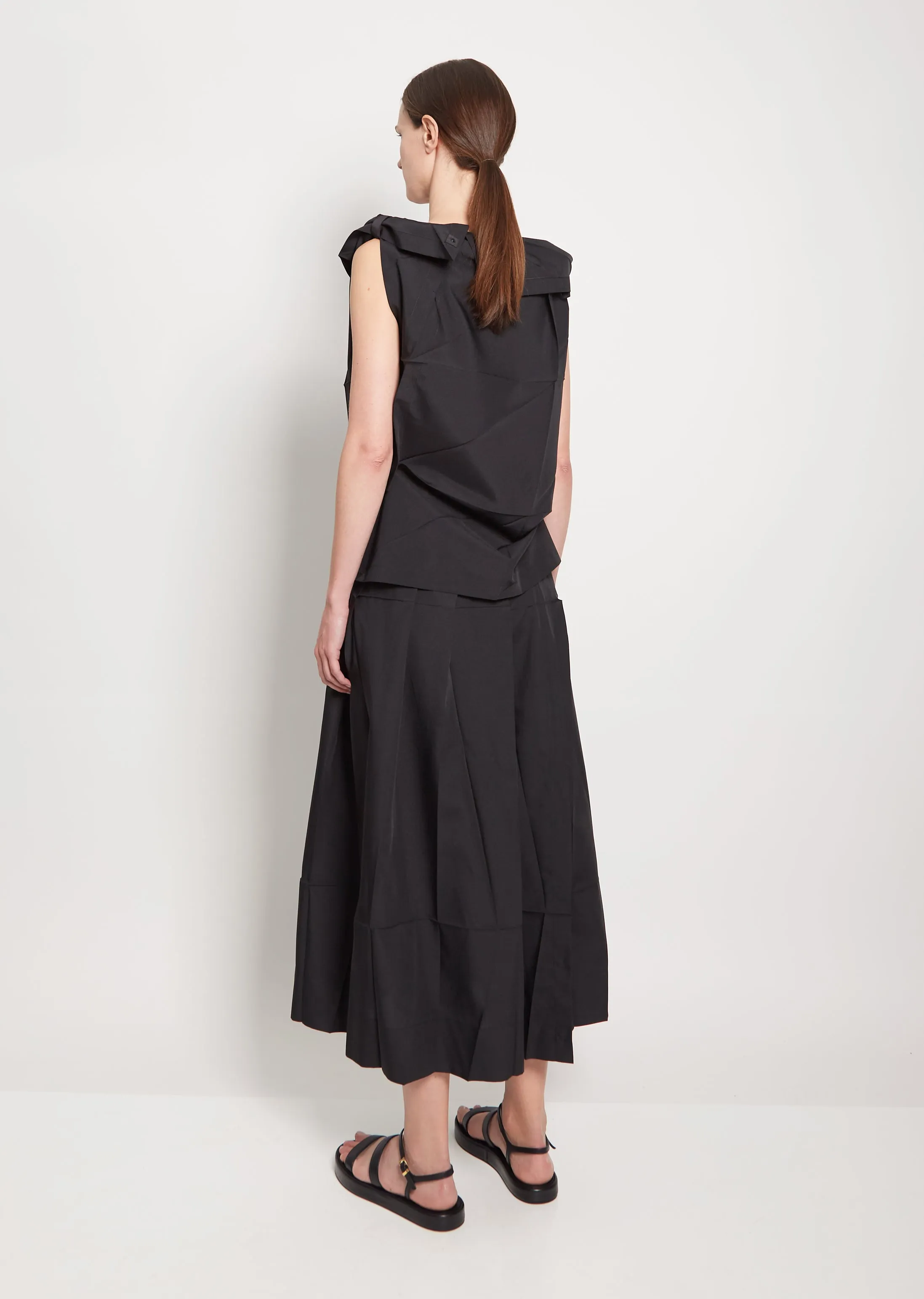 Solid Folds Blouse — Black sold by La Garconne product image thumbnail 3